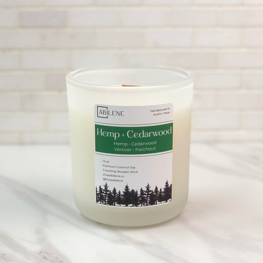 Hemp + Cedarwood Candle